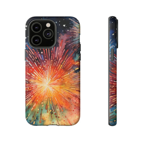 Summer Fireworks in Watercolor - Impact Resistant Phone Case